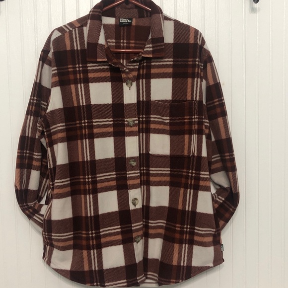 SHACKET EddieBauer SOFT MicroFleece Pockets Plush Unlined EUC - Picture 5 of 8